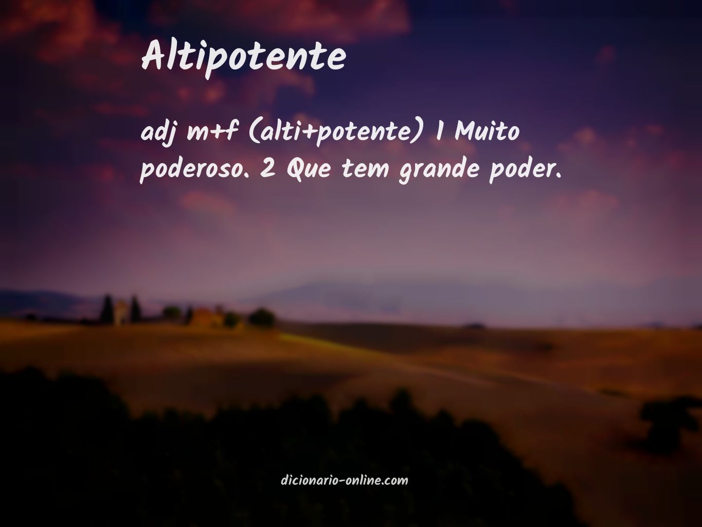 Significado de altipotente