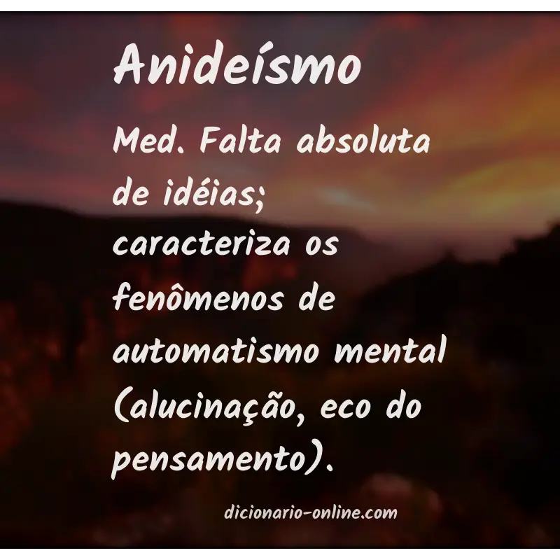 Significado de anideísmo