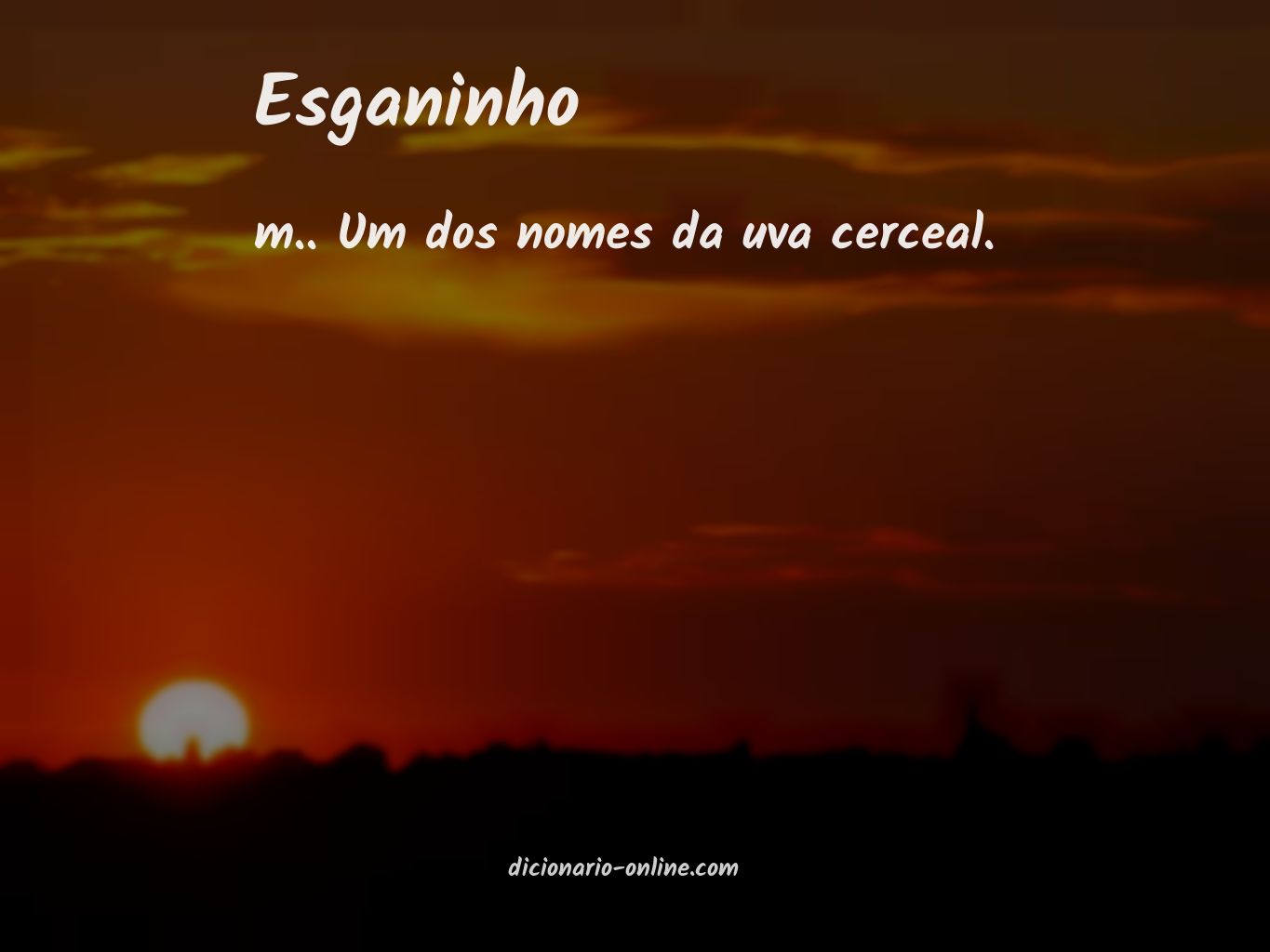 Significado de esganinho