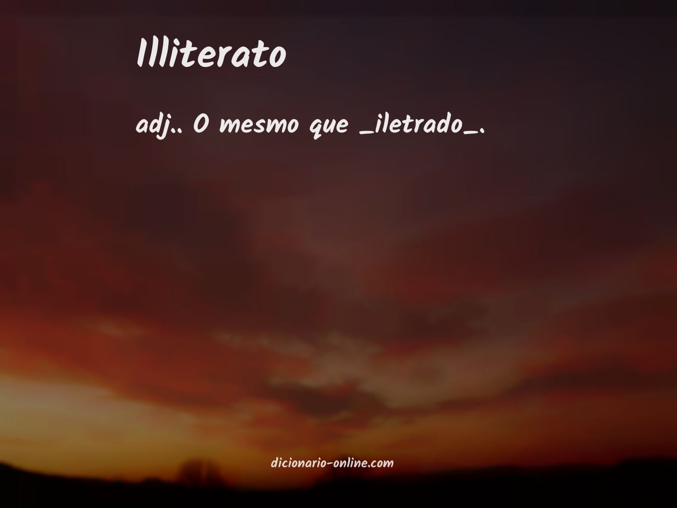 Significado de illiterato