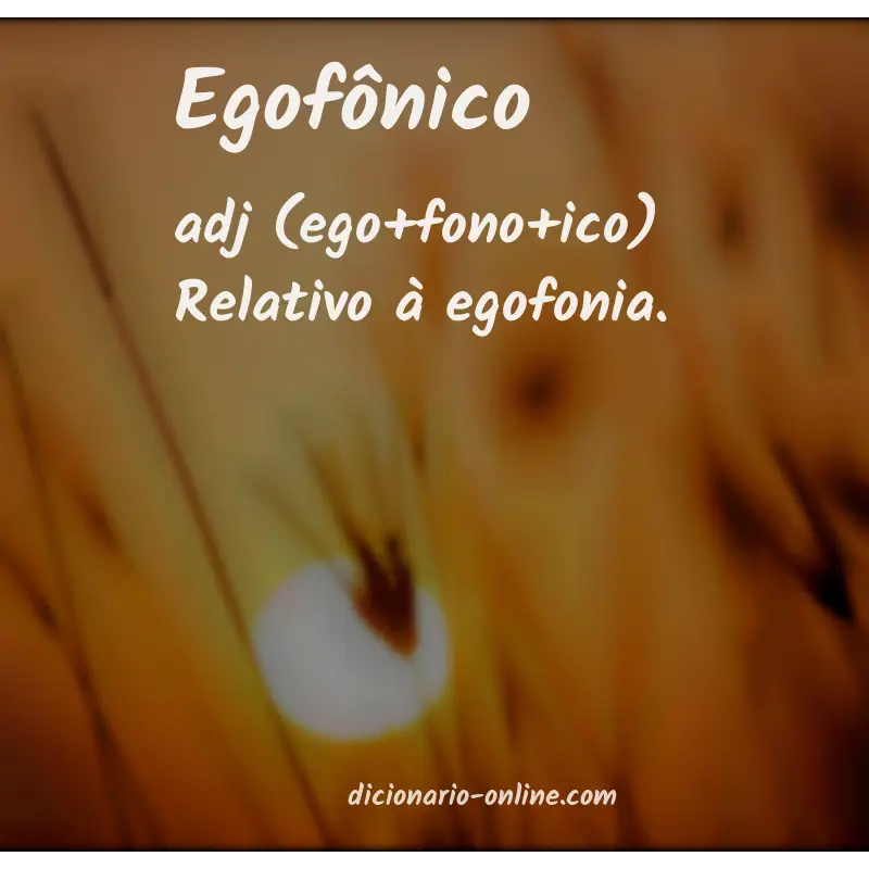 Significado de egofônico
