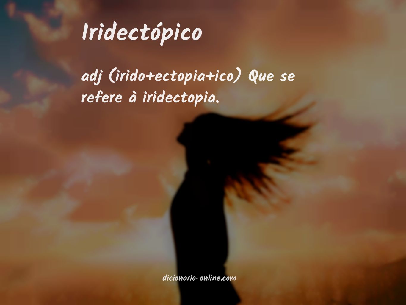 Significado de iridectópico