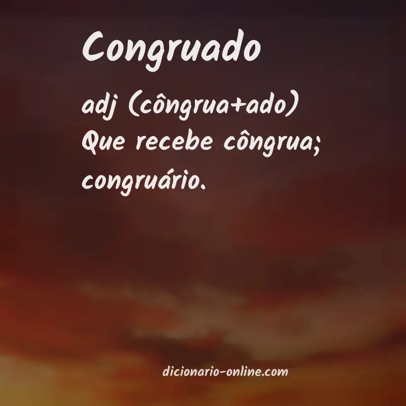 Significado de congruado