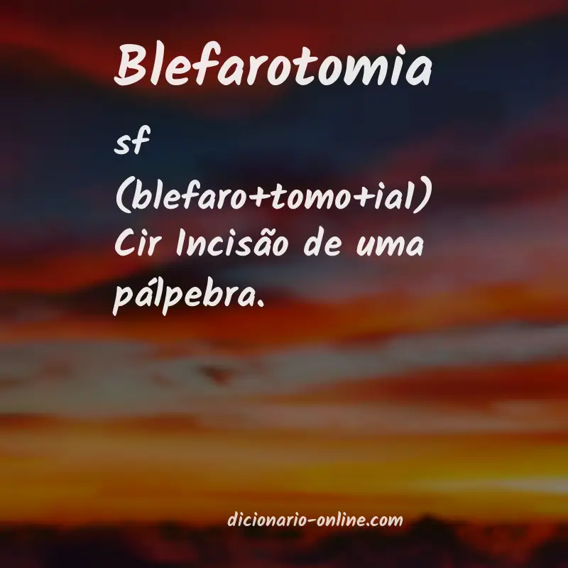 Significado de blefarotomia