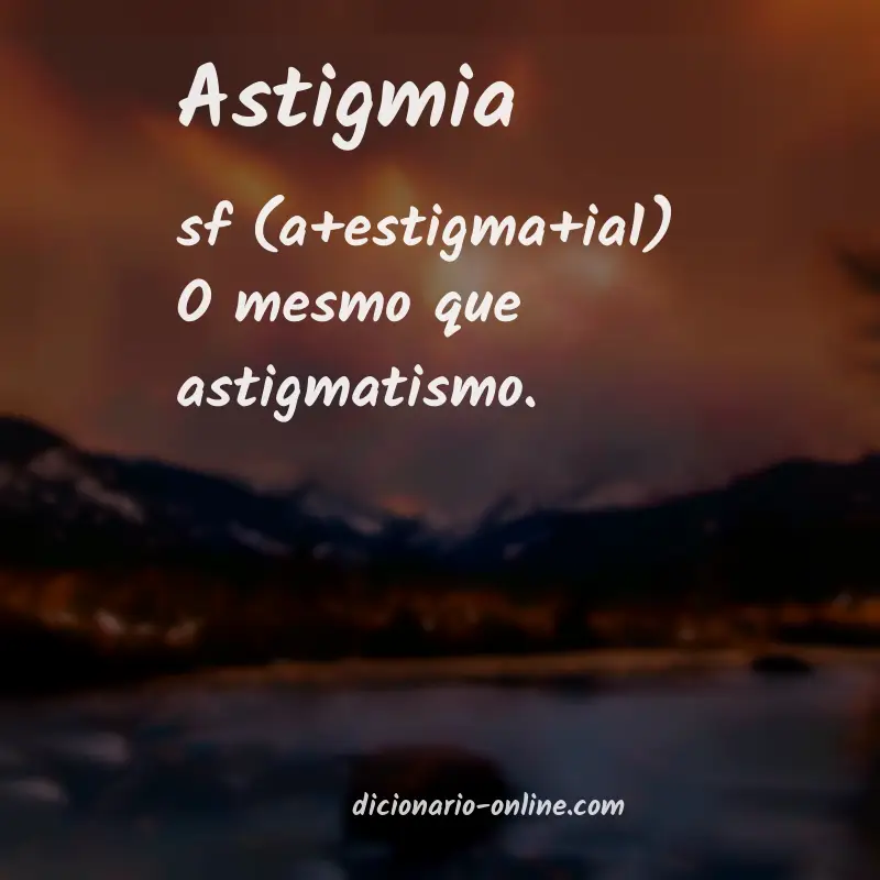 Significado de astigmia