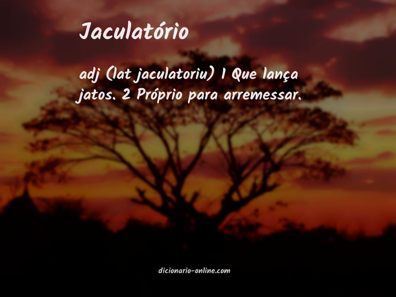 Significado de jaculatório