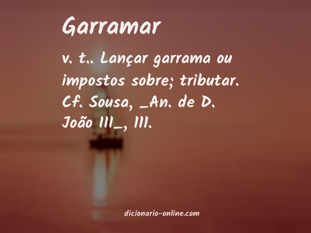 Significado de garramar