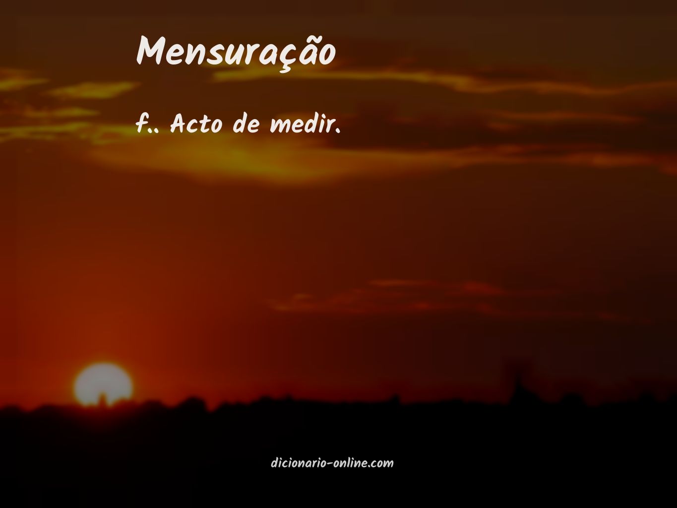 Significado de mensuração