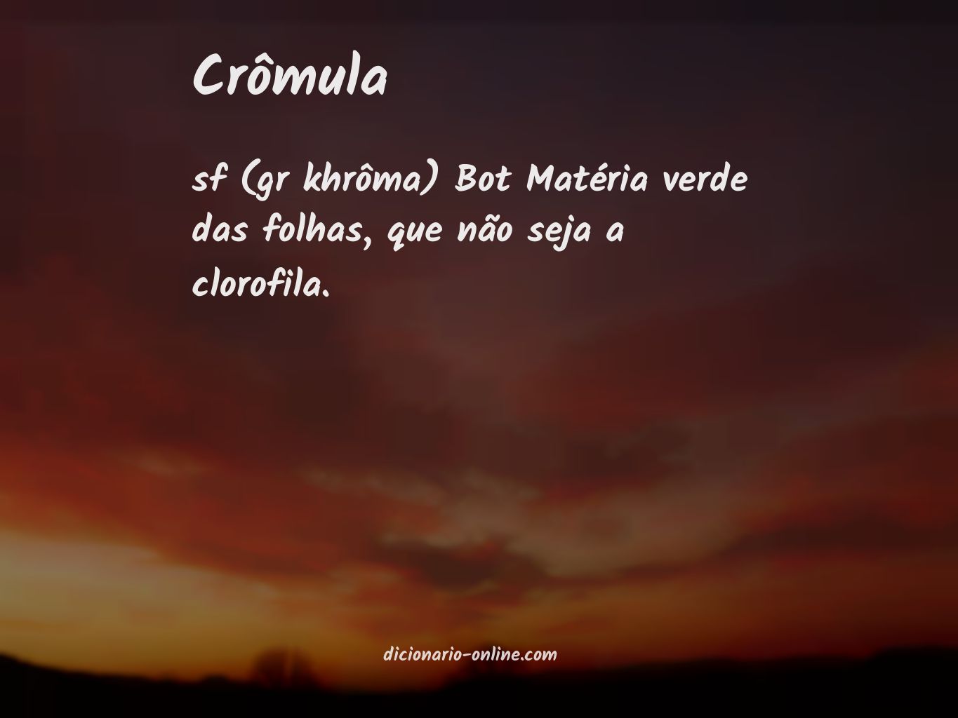 Significado de crômula