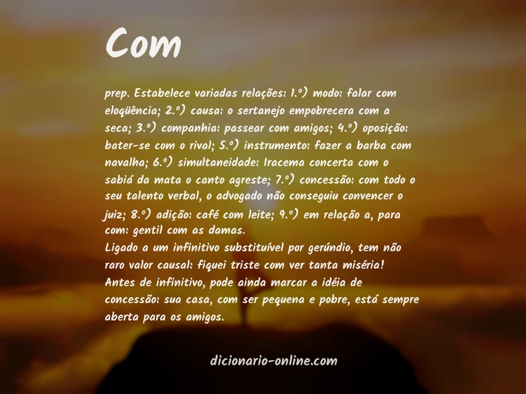 Significado de com