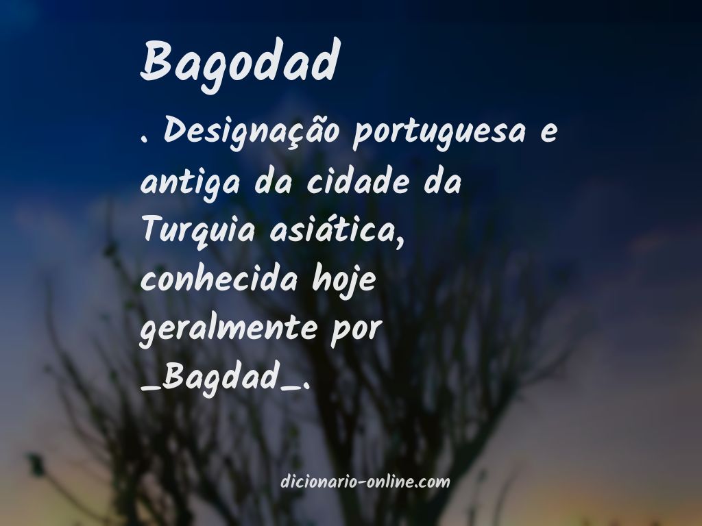 Significado de bagodad