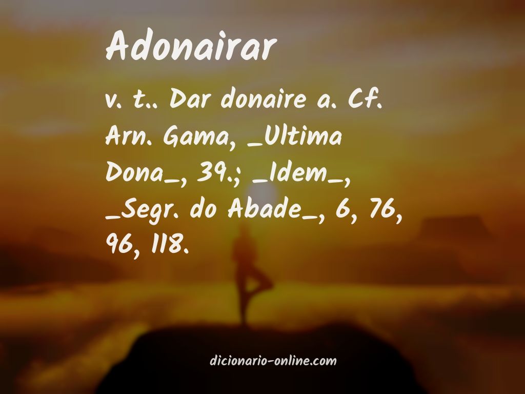 Significado de adonairar