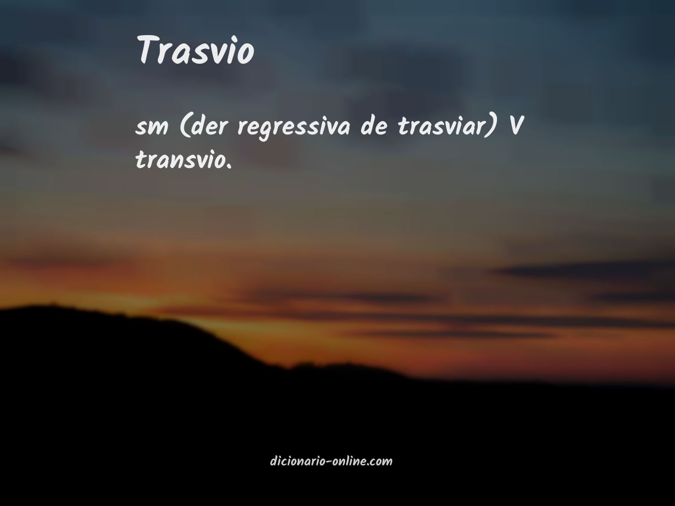 Significado de trasvio