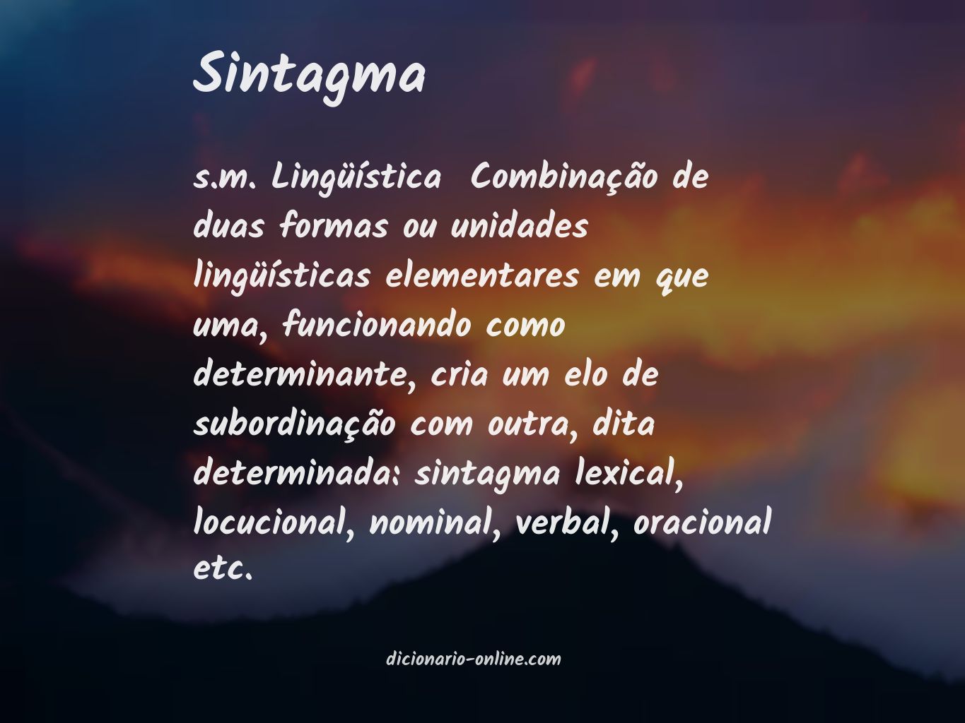 Significado de sintagma