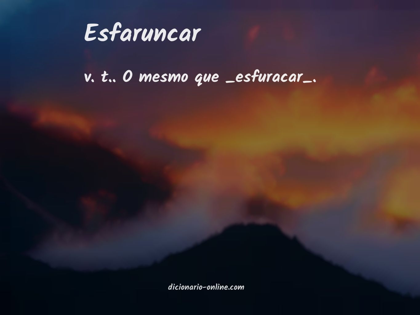 Significado de esfaruncar