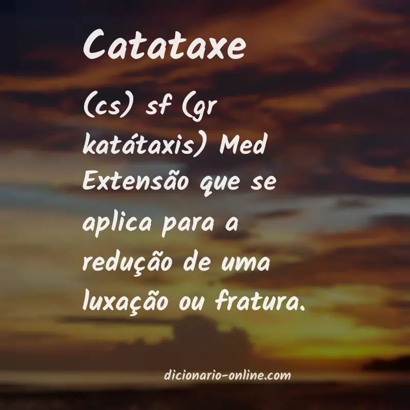 Significado de catataxe