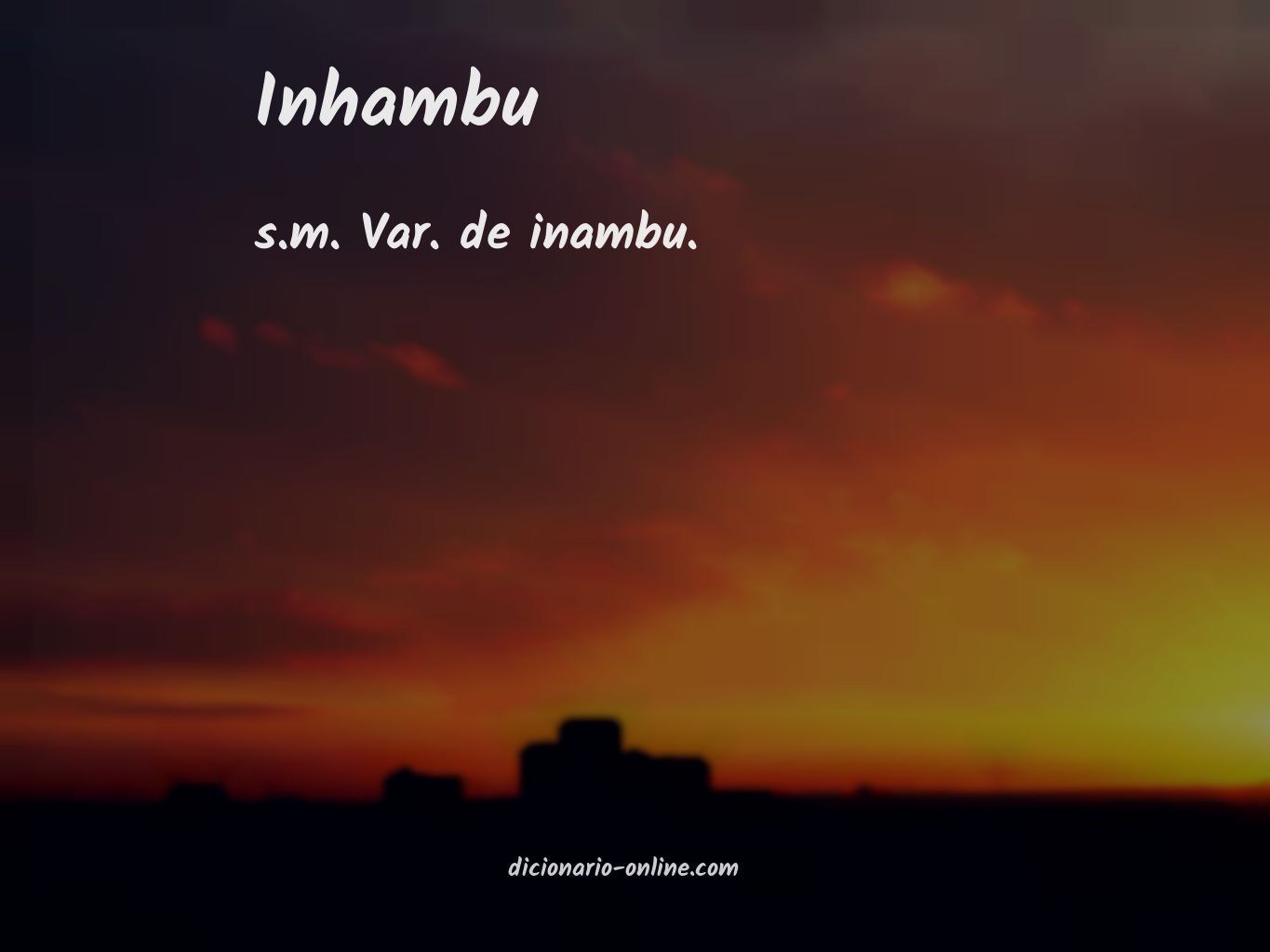 Significado de inhambu