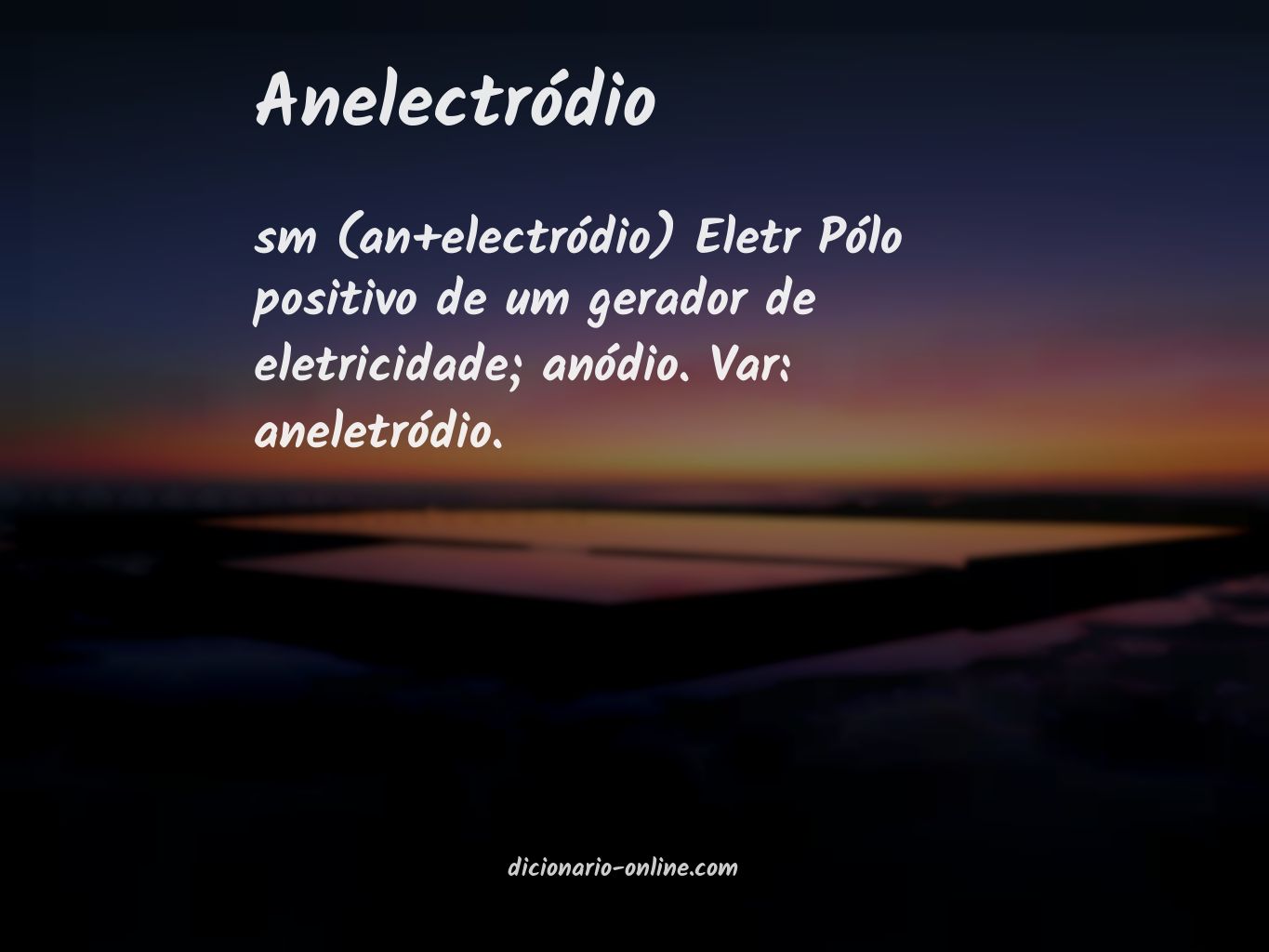 Significado de anelectródio