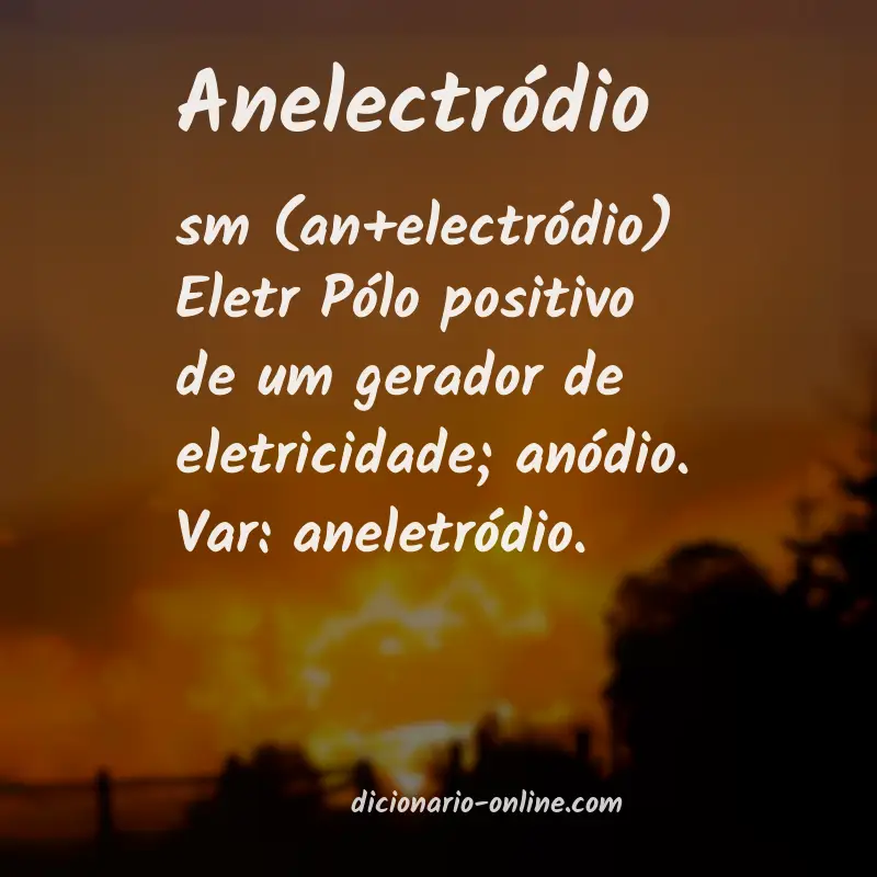Significado de anelectródio