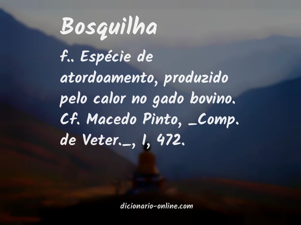 Significado de bosquilha