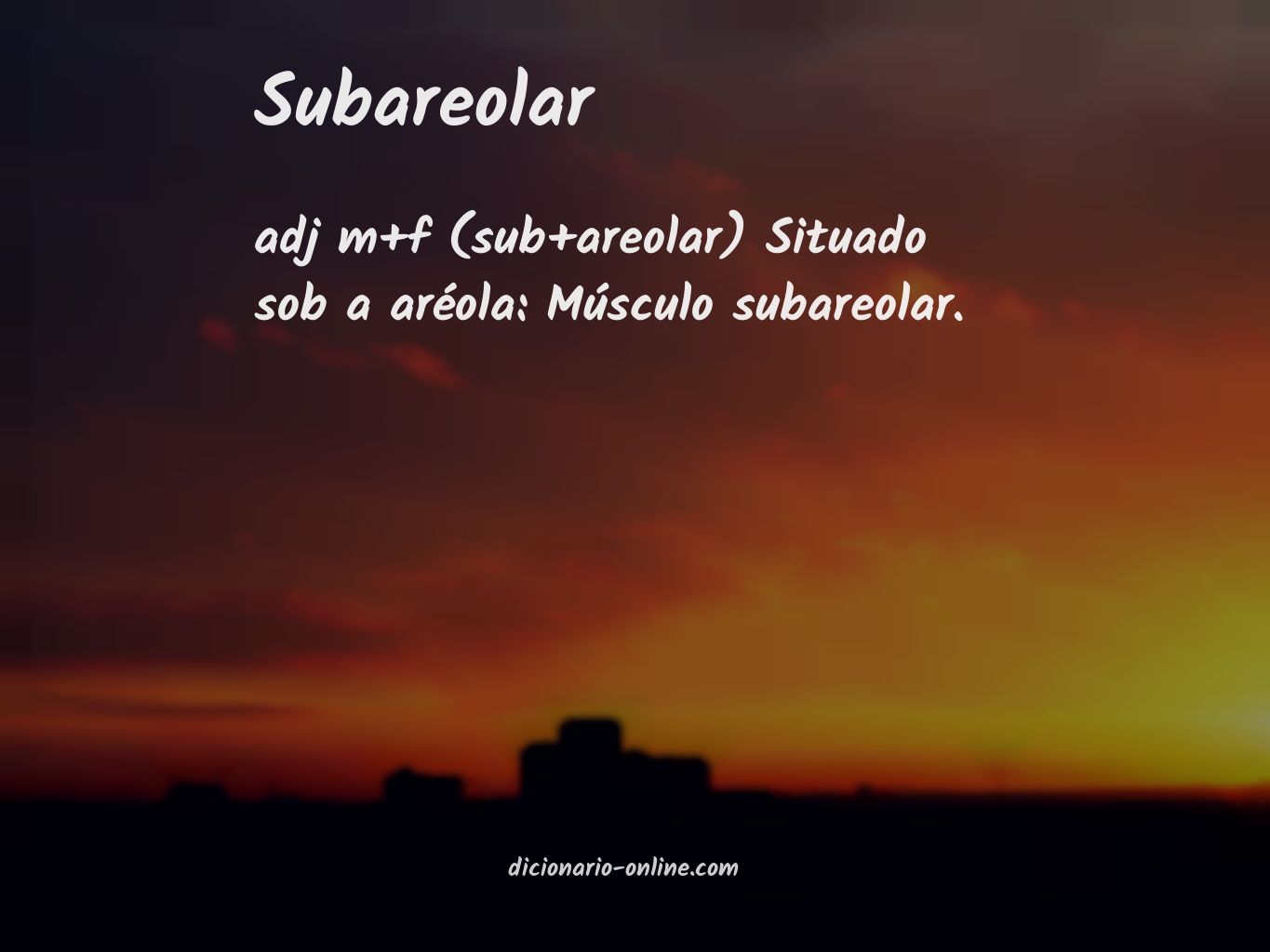 Significado de subareolar