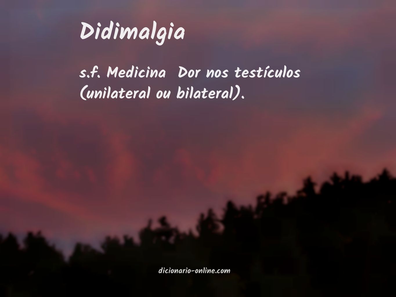 Significado de didimalgia