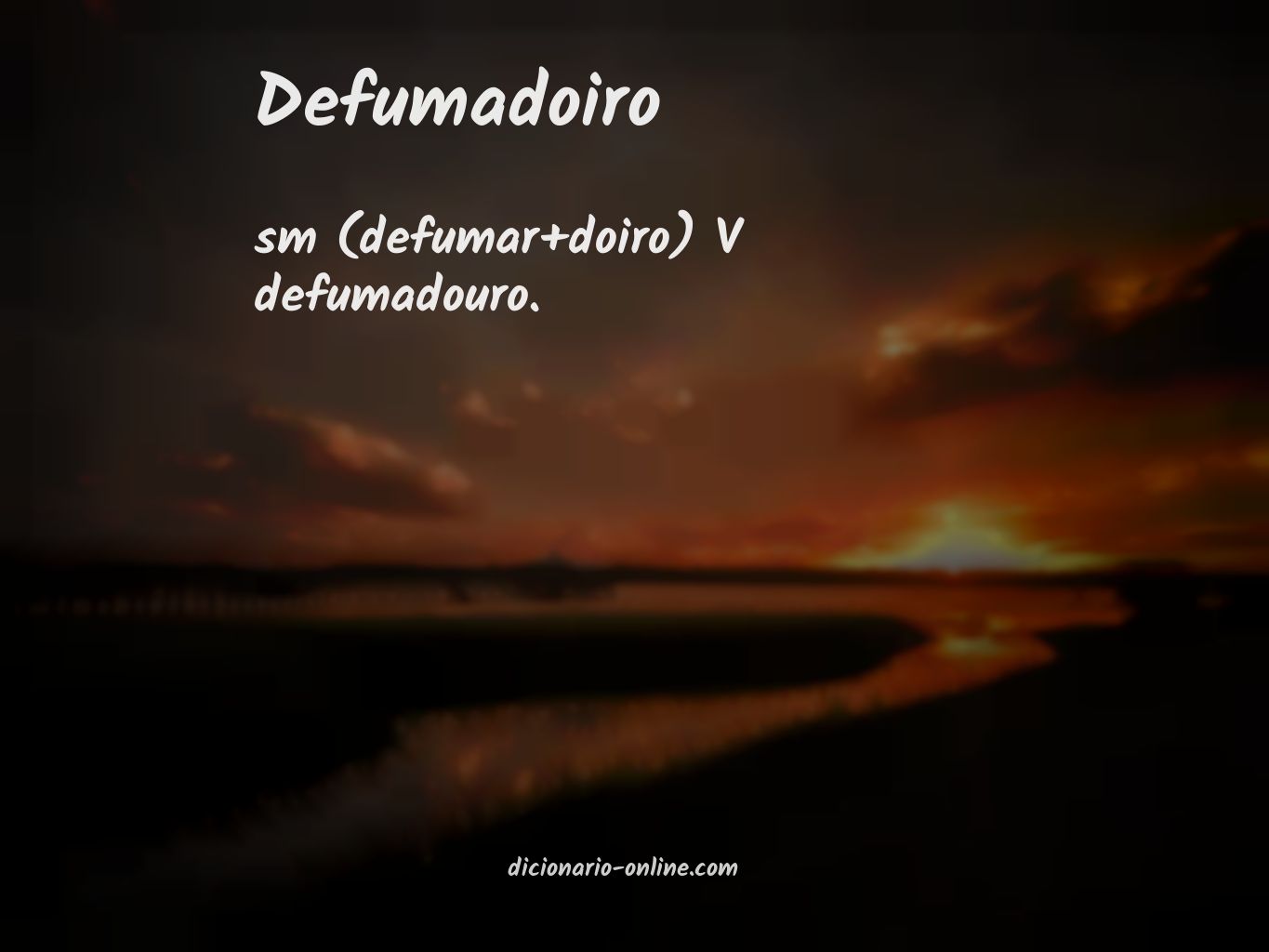 Significado de defumadoiro