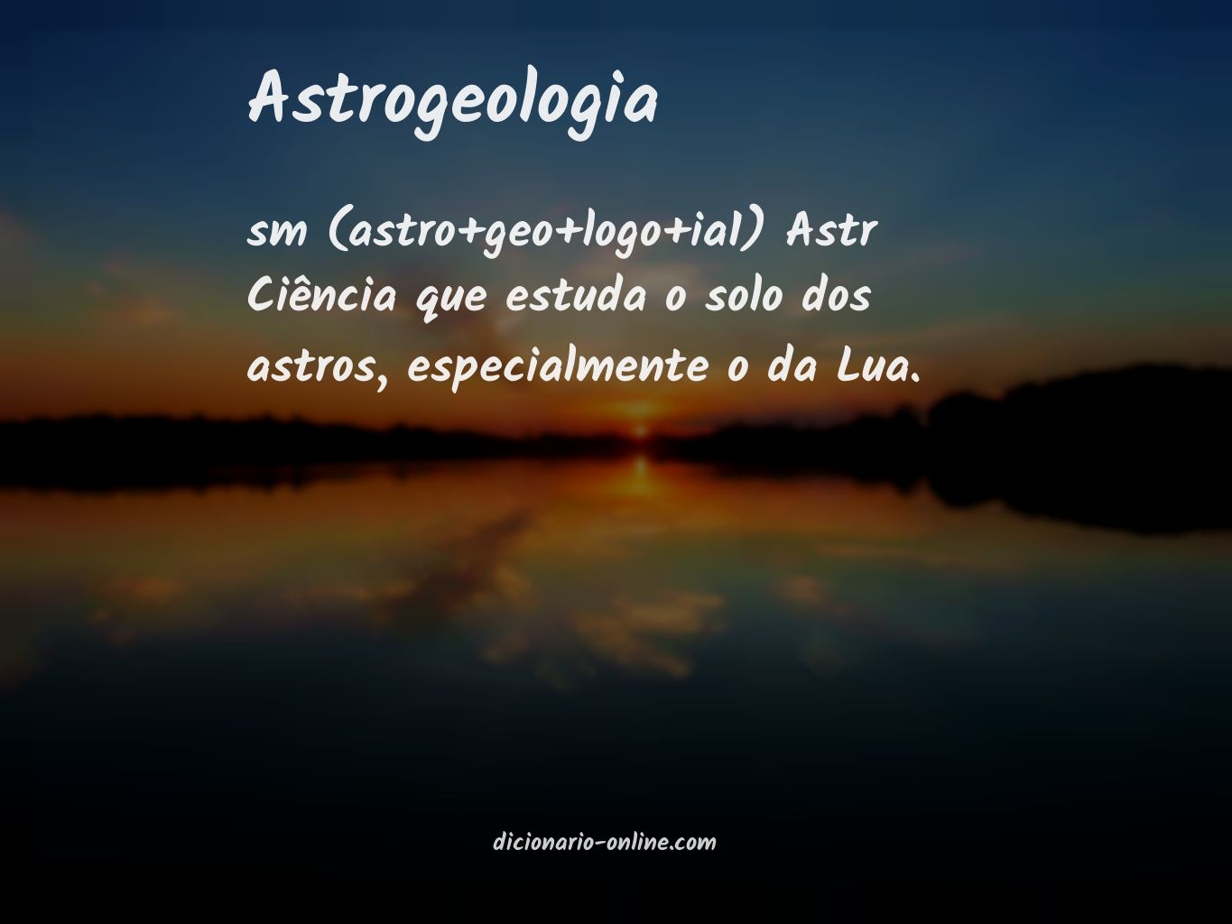 Significado de astrogeologia