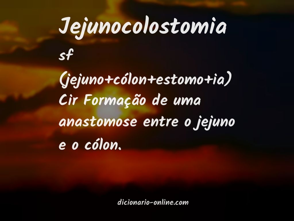 Significado de jejunocolostomia