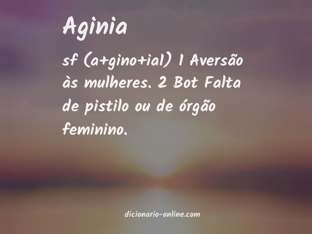 Significado de aginia