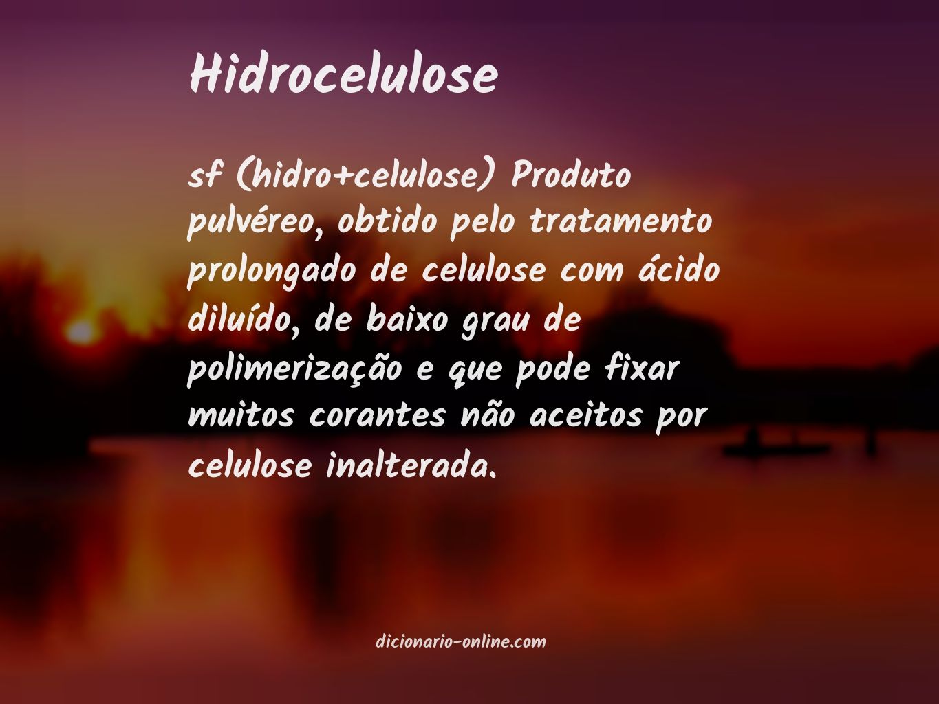 Significado de hidrocelulose