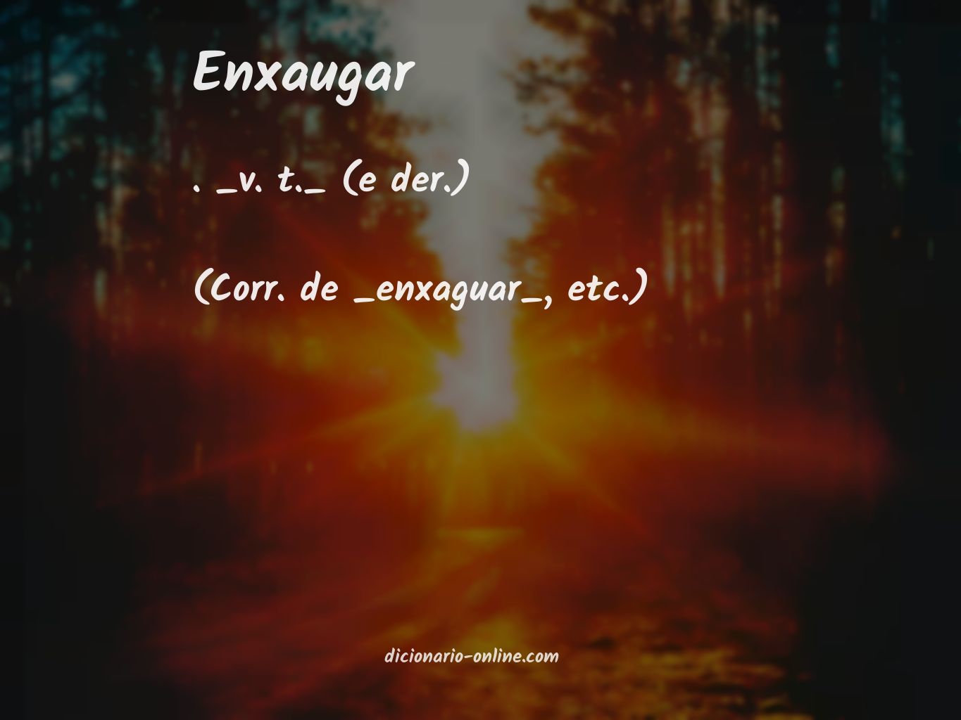 Significado de enxaugar