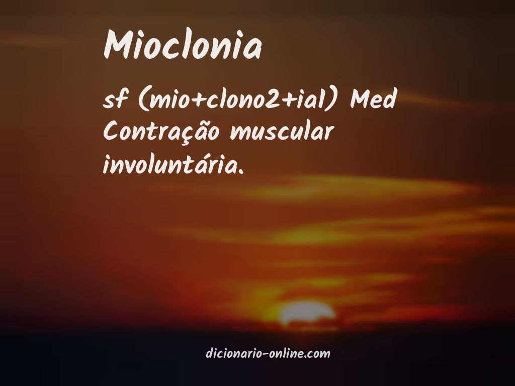 Significado de mioclonia