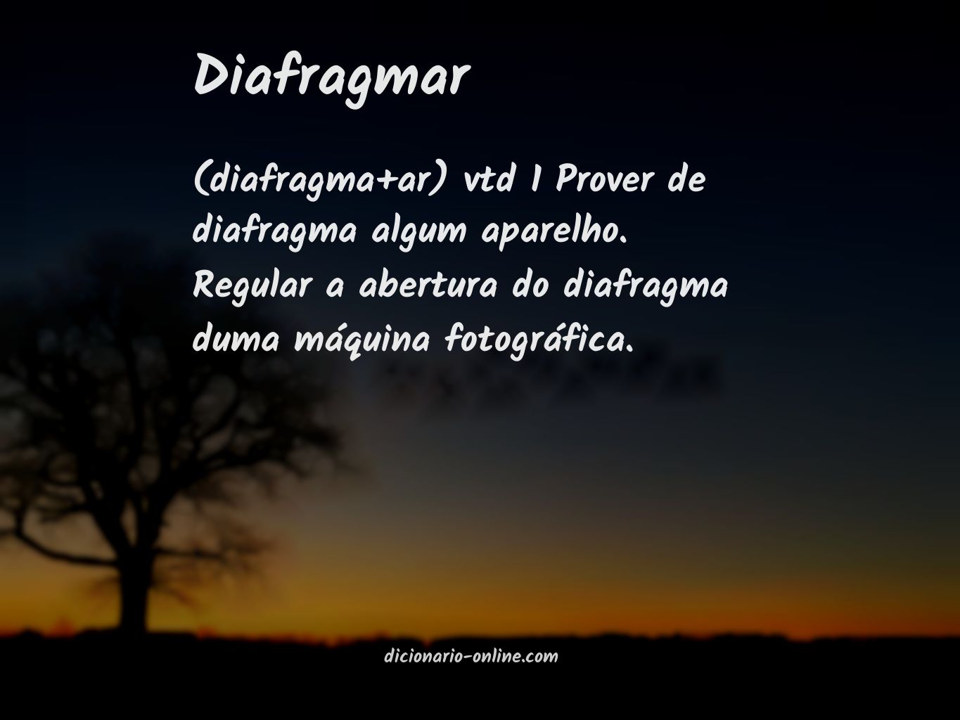 Significado de diafragmar