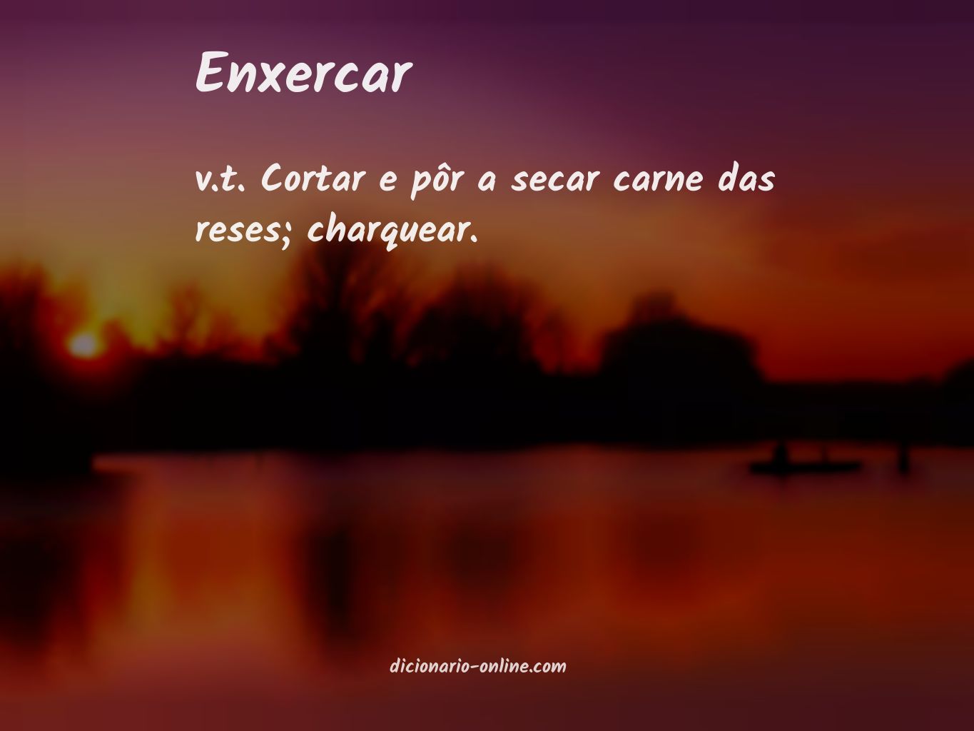 Significado de enxercar