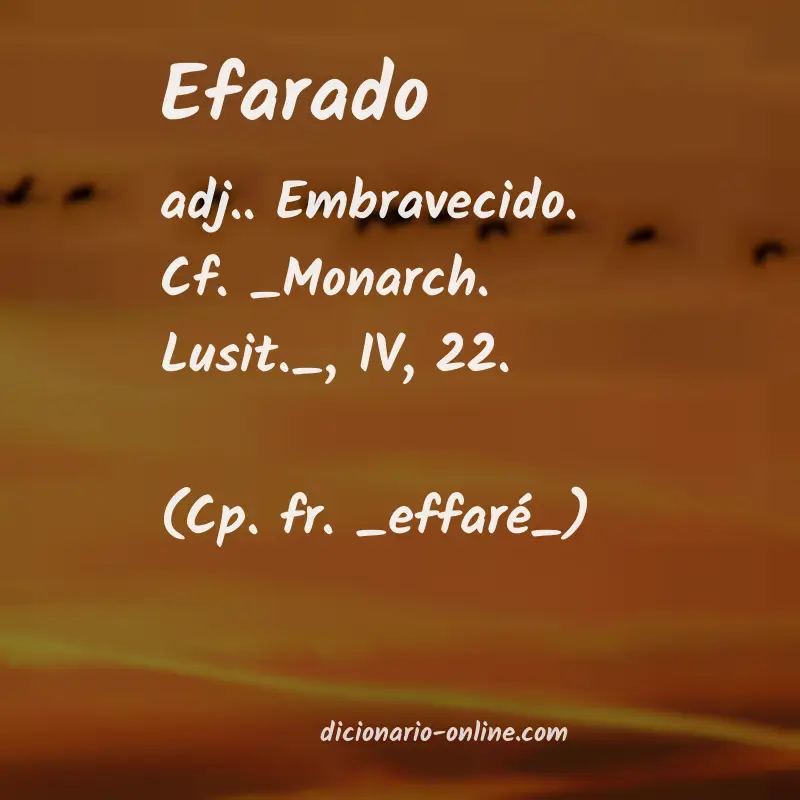 Significado de efarado