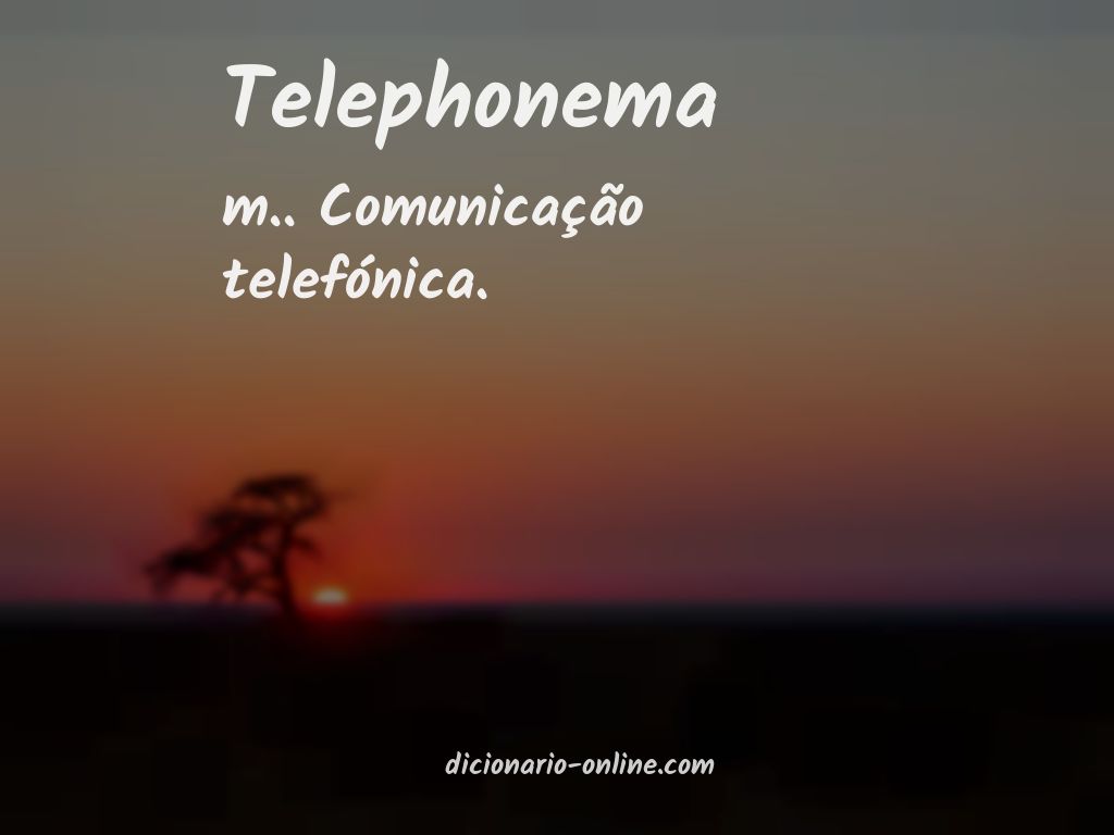 Significado de telephonema
