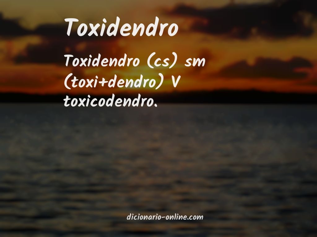 Significado de toxidendro