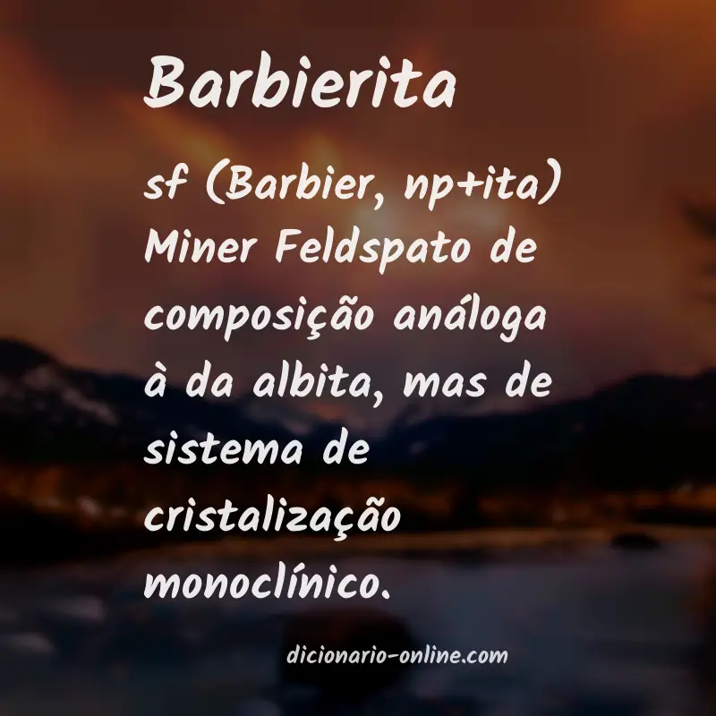 Significado de barbierita