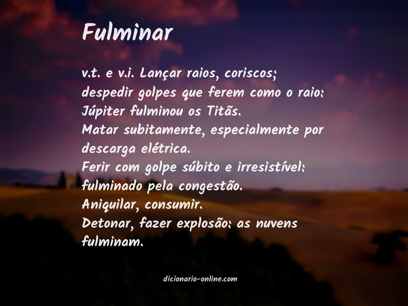 Significado de fulminar