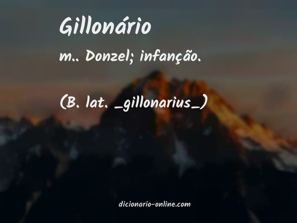 Significado de gillonário