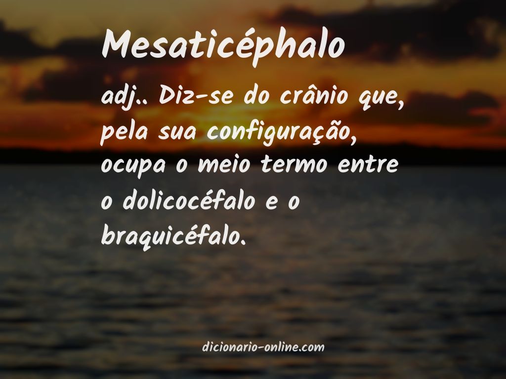 Significado de mesaticéphalo