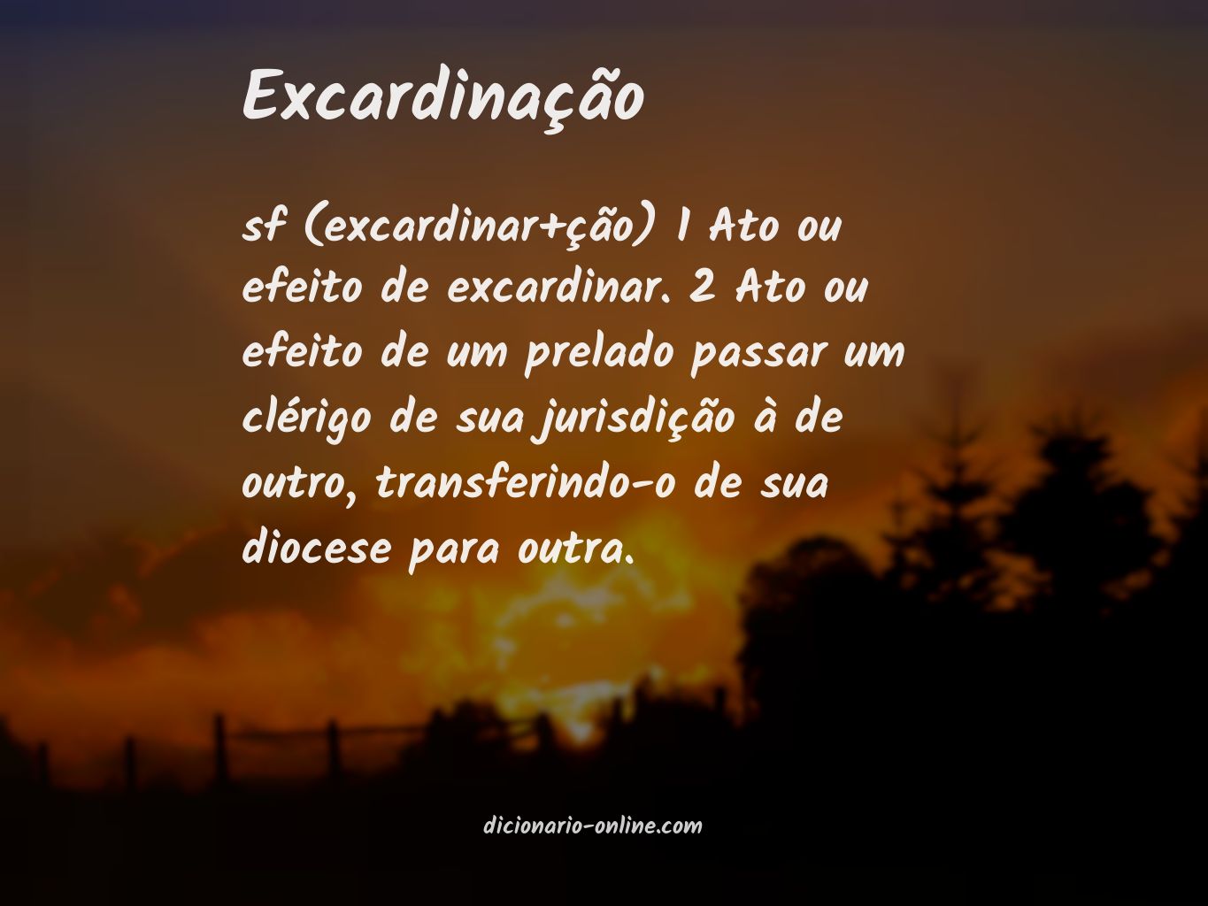 Significado de excardinação