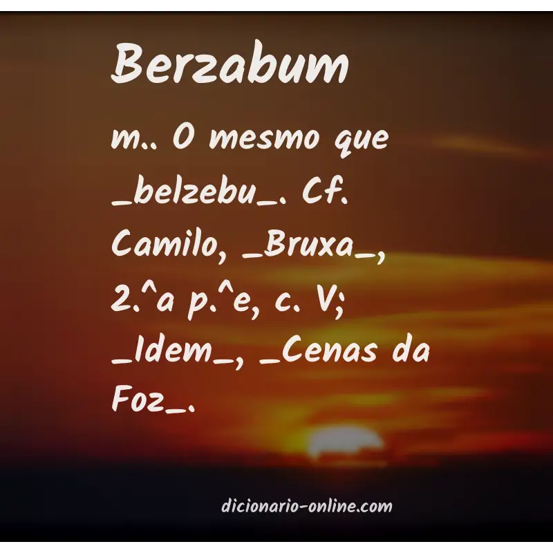 Significado de berzabum