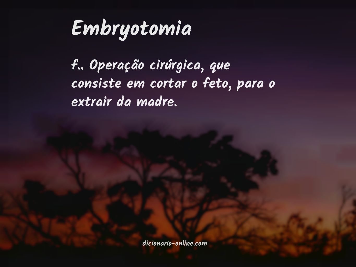 Significado de embryotomia