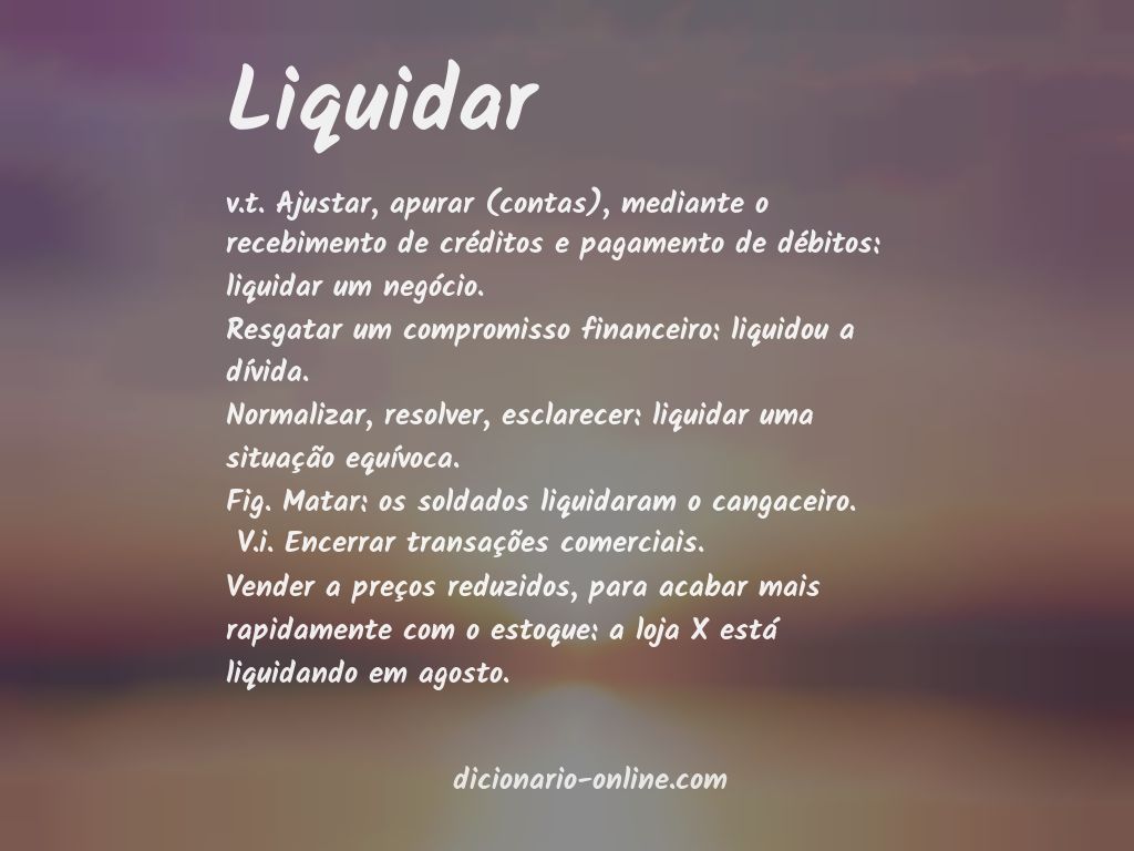 Significado de liquidar