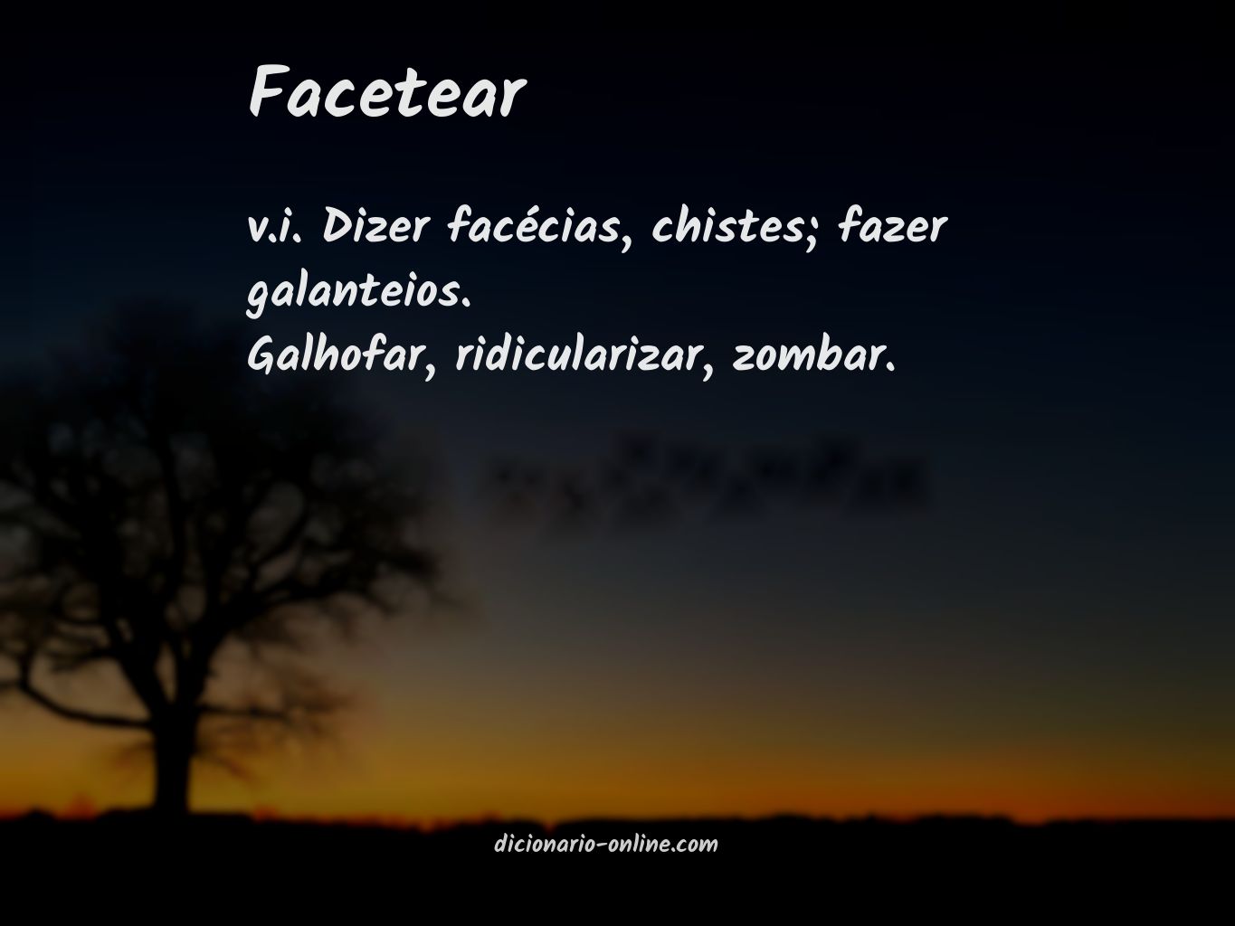 Significado de facetear