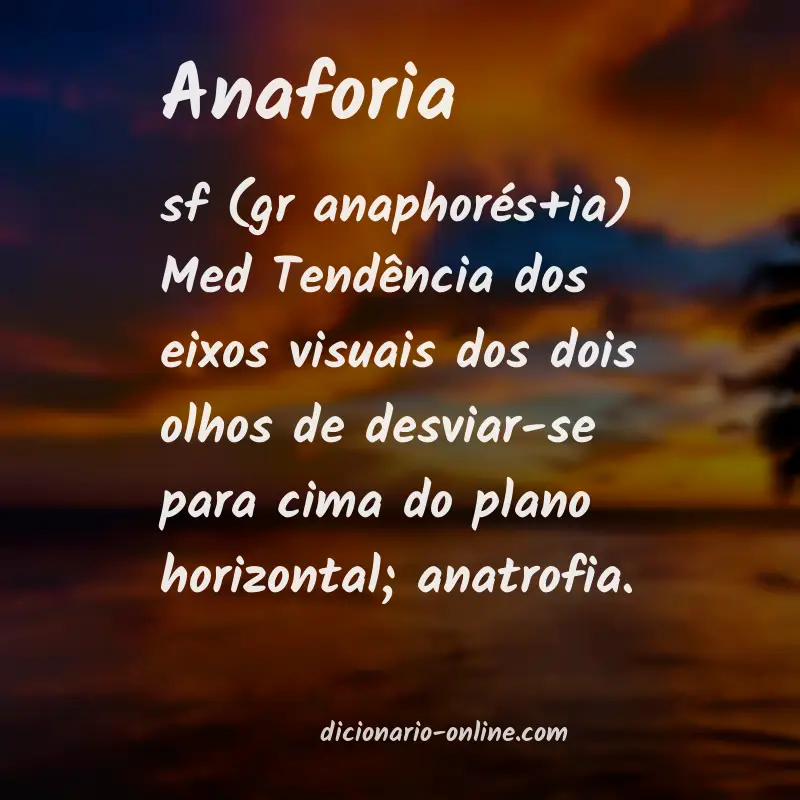 Significado de anaforia