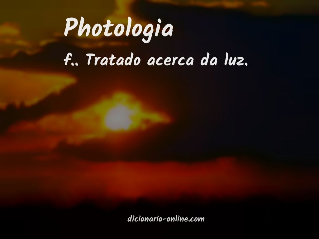 Significado de photologia