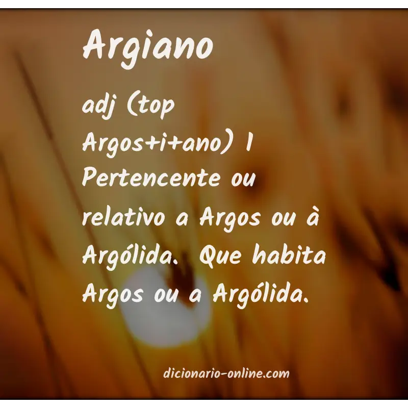 Significado de argiano